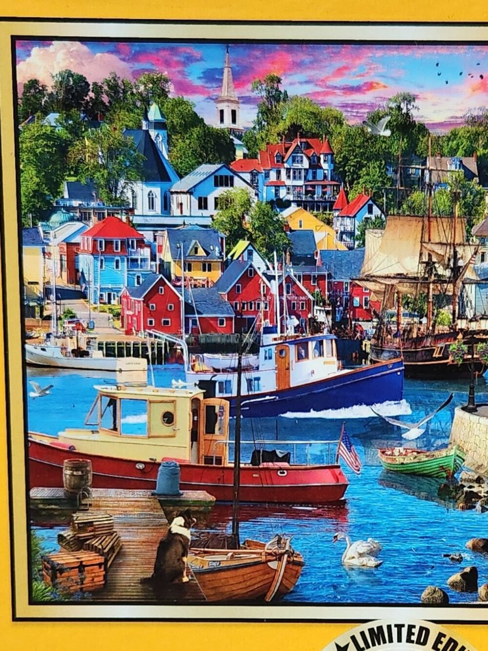 Ceaco DAVID MACLEAN Lighthouse Harbor Puzzle - 1000 Piece NEW - Picture 2 of 3